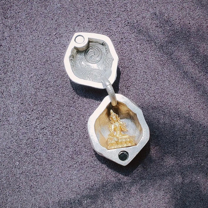 Bodhisattva Tara Ghau Prayer Box Locket Necklace