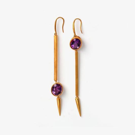 Balance Amethyst Earrings - ORMIRO
