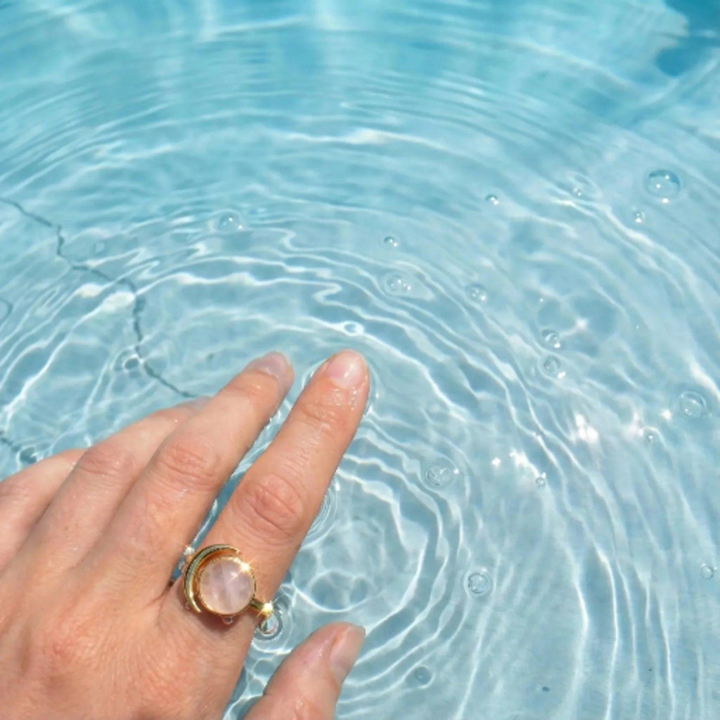 Eclipse Moonstone Gold Vermeil Ring - ORMIRO