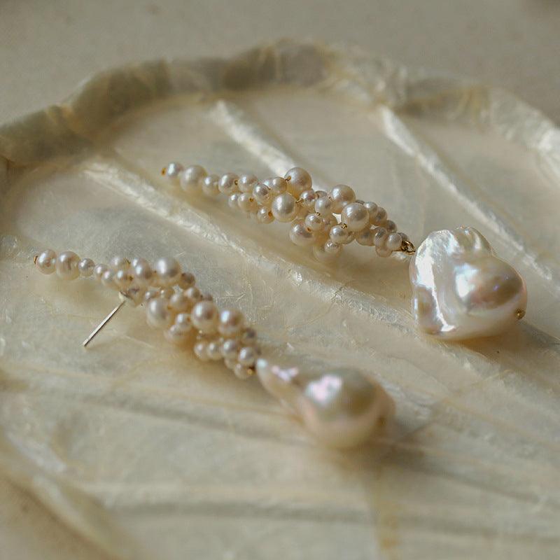 Gloria Baroque Pearl Twist Earrings - ORMIRO