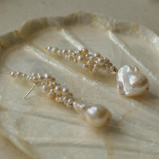 Gloria Baroque Pearl Twist Earrings - ORMIRO