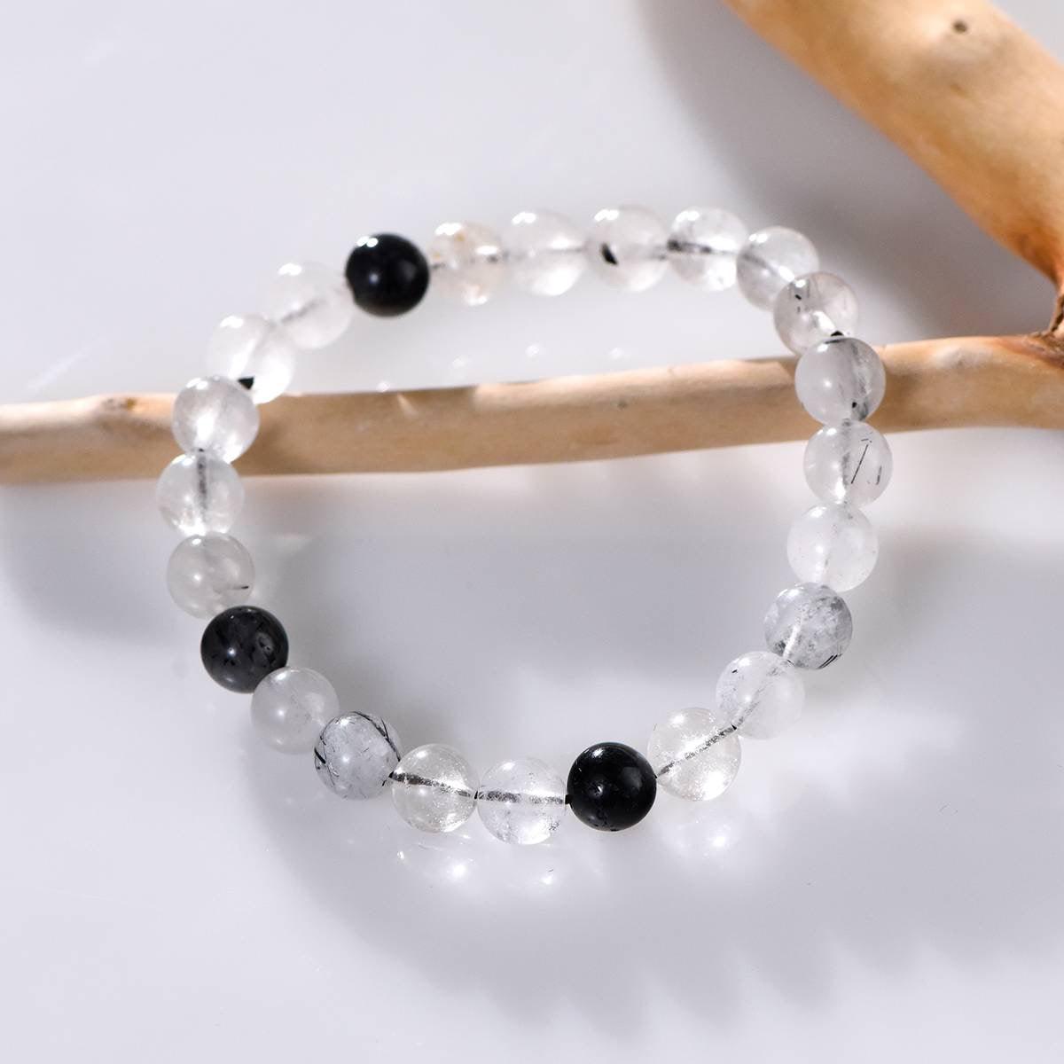 Hectate Black Tourmaline & Clear Quartz Bracelet - ORMIRO