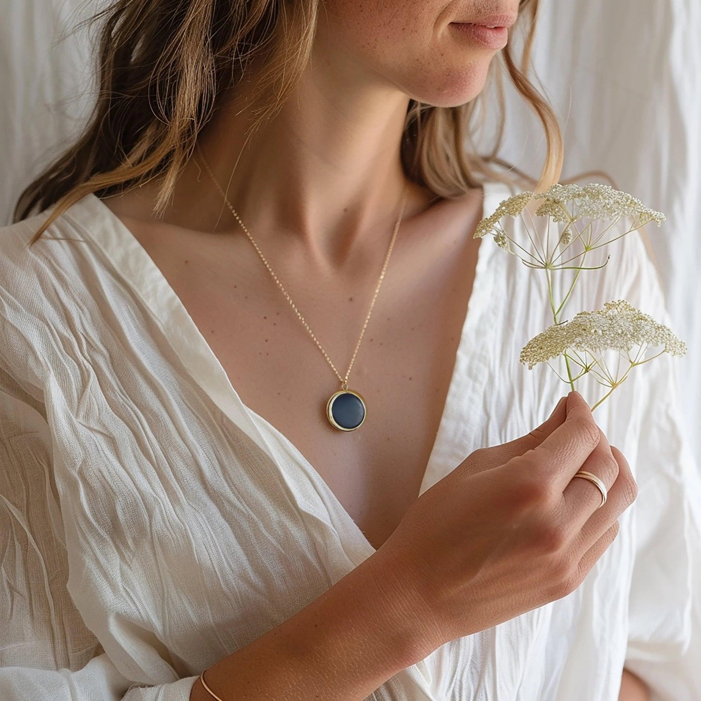 Luna Shungite EMF Protection Necklace - ORMIRO