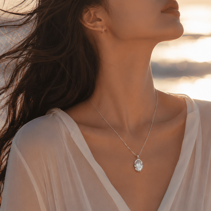 Lunaria Mother-of-Pearl Sterling Silver Necklace - ORMIRO
