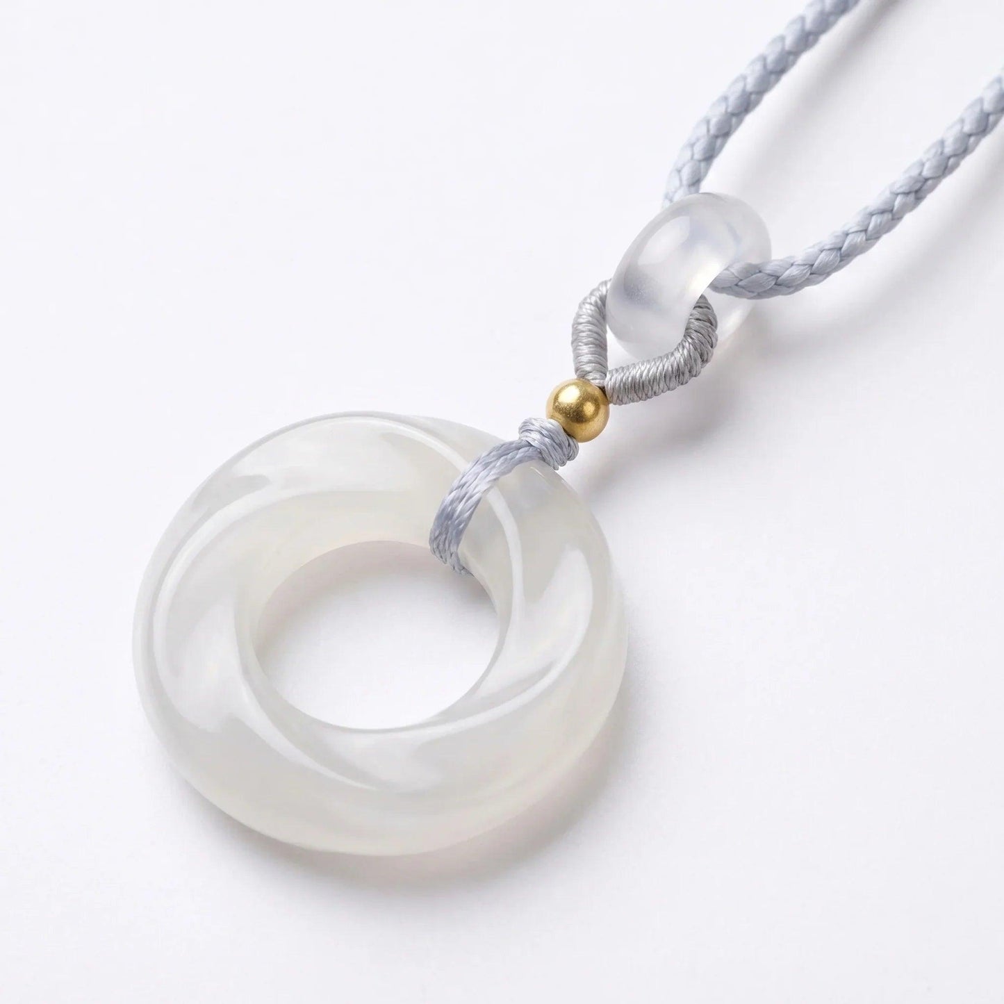 Mobius Forever Loop Agate Chalcedony Necklace - ORMIRO