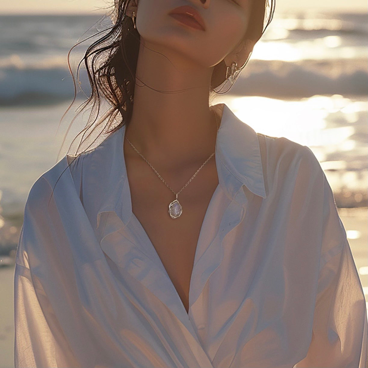 Moonlight Sonata Moonstone Necklace - ORMIRO