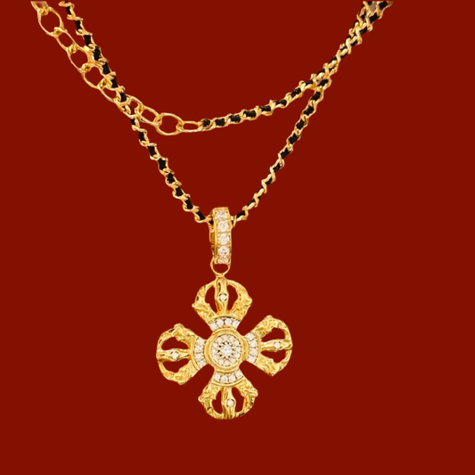 Double Vajra Pendant Necklace