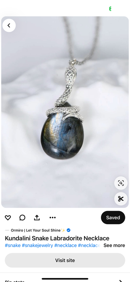 Kundalini Snake Labradorite Necklace