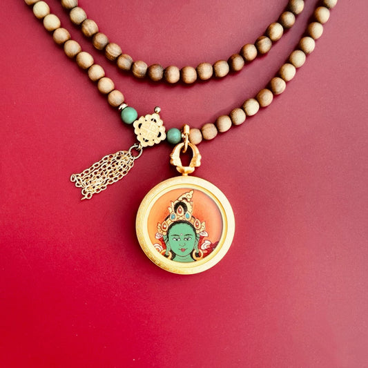 Bodhisattva_Green_Tara_Thangka_Pendant_Necklace