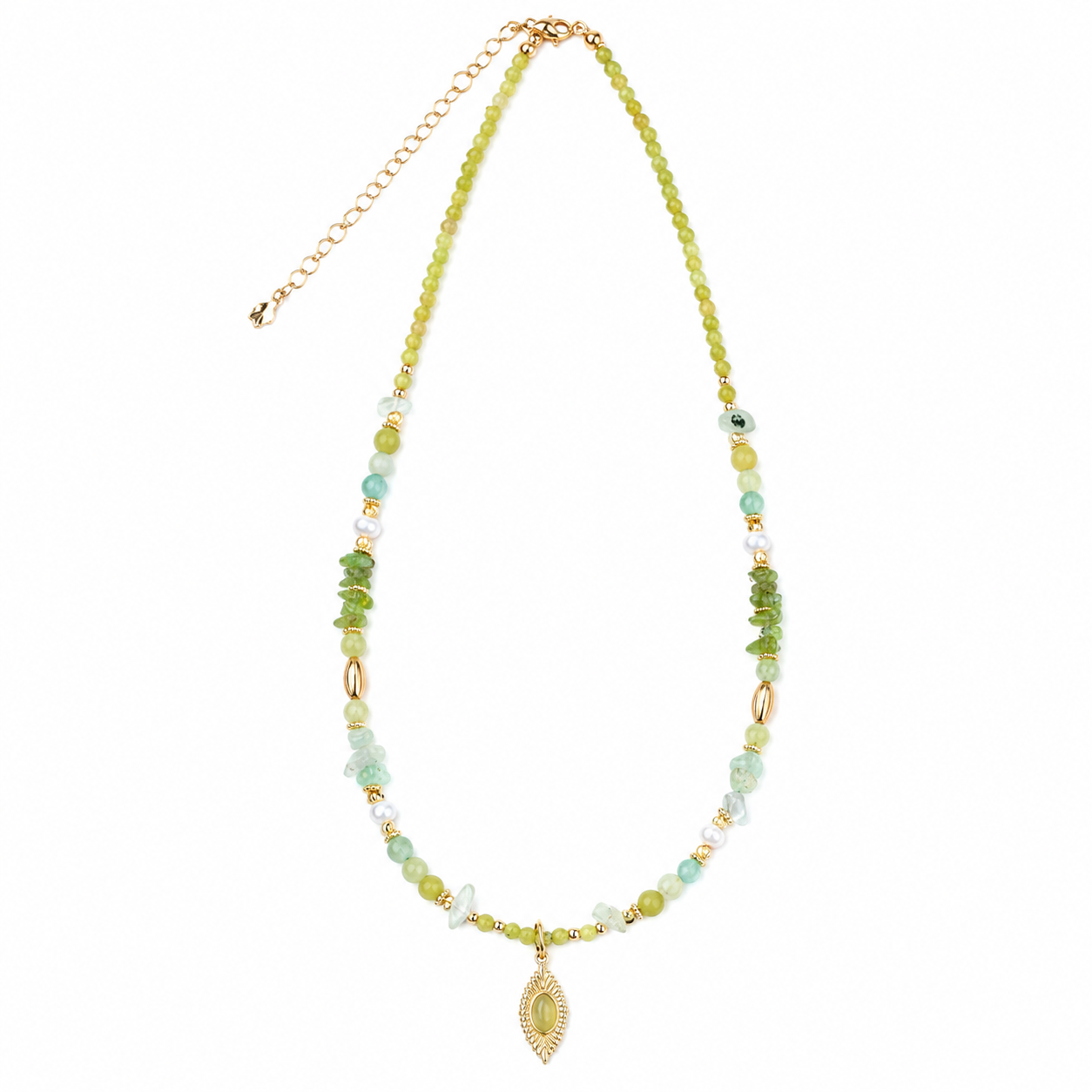 Daphne Green Gemstone Necklace