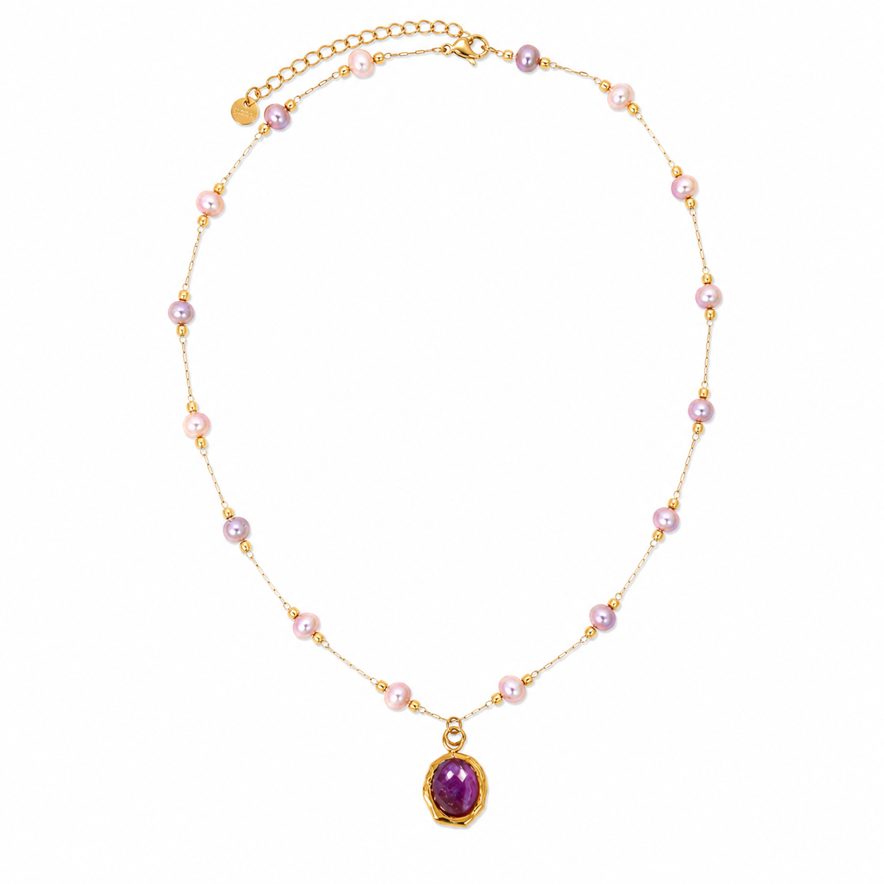 Asteria Amethyst & Pearl Necklace