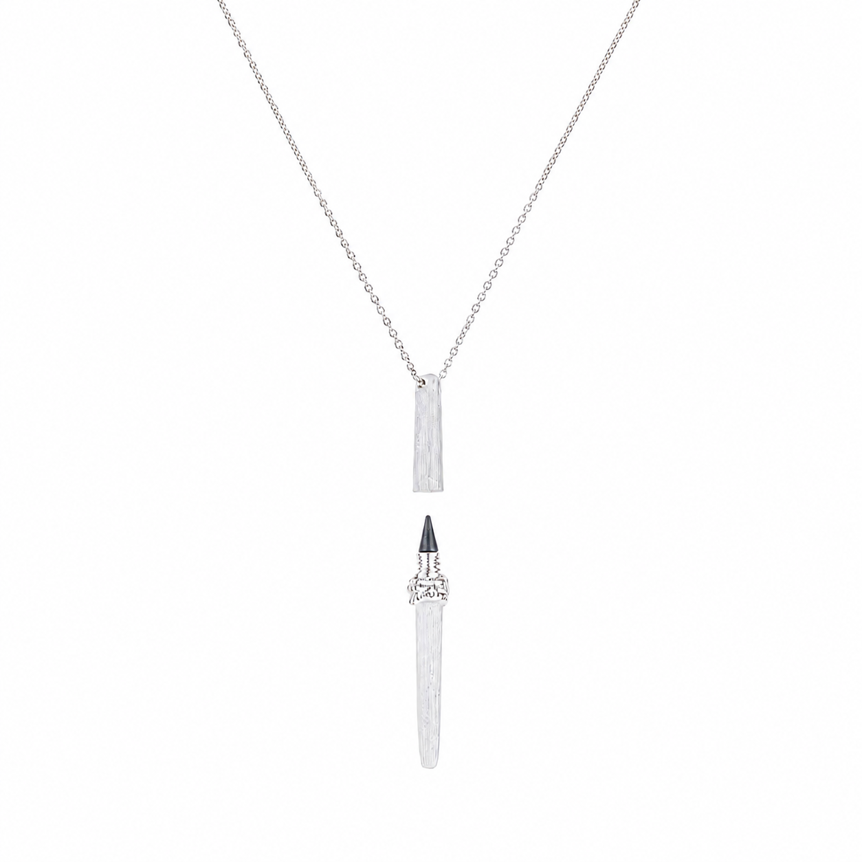 Muse Silver Pen Necklace
