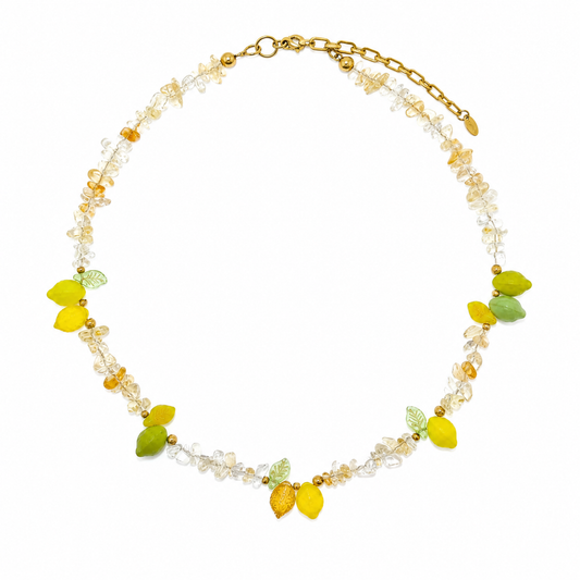 Amalfi Limoncello Beaded Citrine Necklace