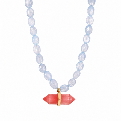 Avalon Watermelon Quartz Beaded Necklace
