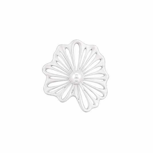 Spellflower Silver & Pearl Ring