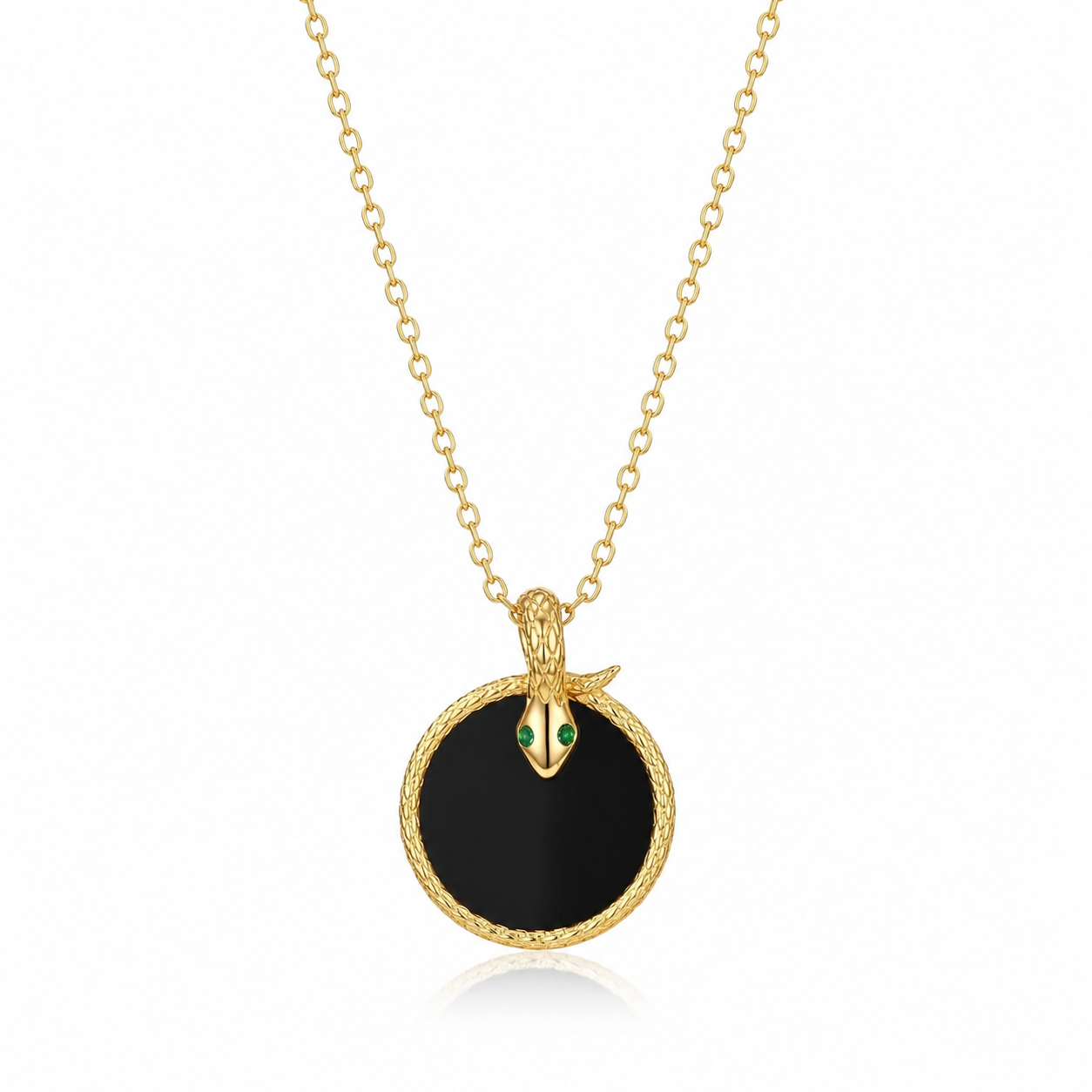 Ouroboros Snake Onyx Necklace