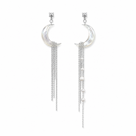 Moon Cascade Mother-of-Pearl Earrings