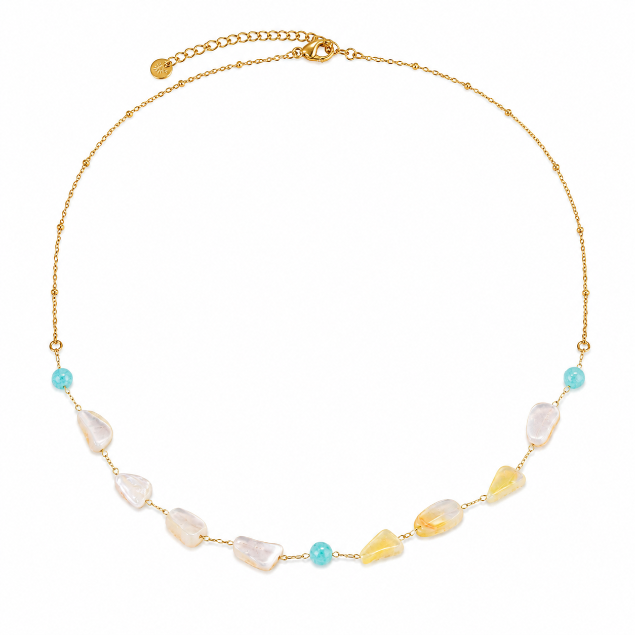 Seabreeze Shell & Amazonite Necklace