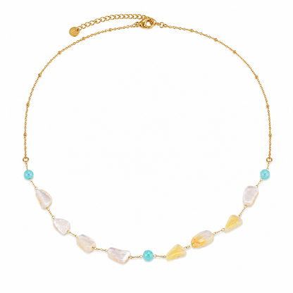 Seabreeze Shell & Amazonite Necklace