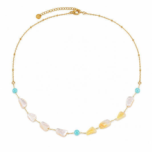 Seabreeze Shell & Amazonite Necklace