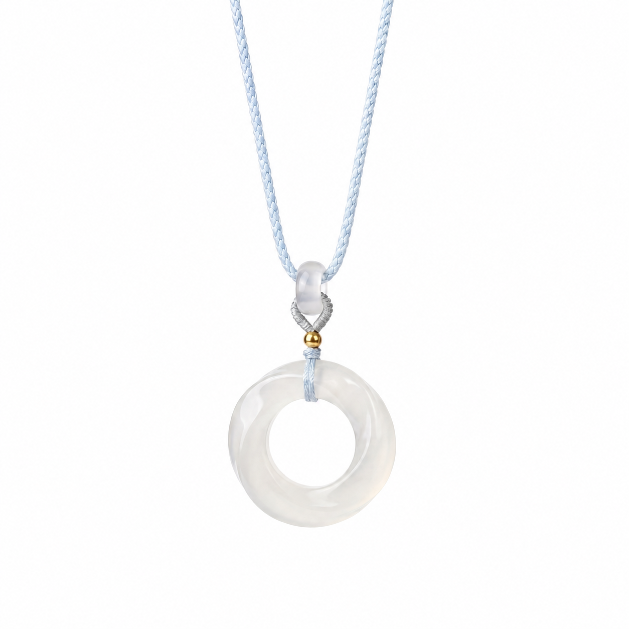 Mobius Forever Loop Agate Chalcedony Necklace