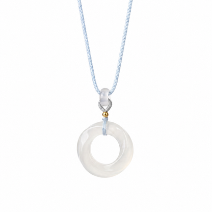 Mobius Forever Loop Agate Chalcedony Necklace
