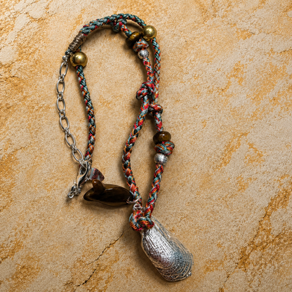Maui Tiger Eye Fish Cord Necklace