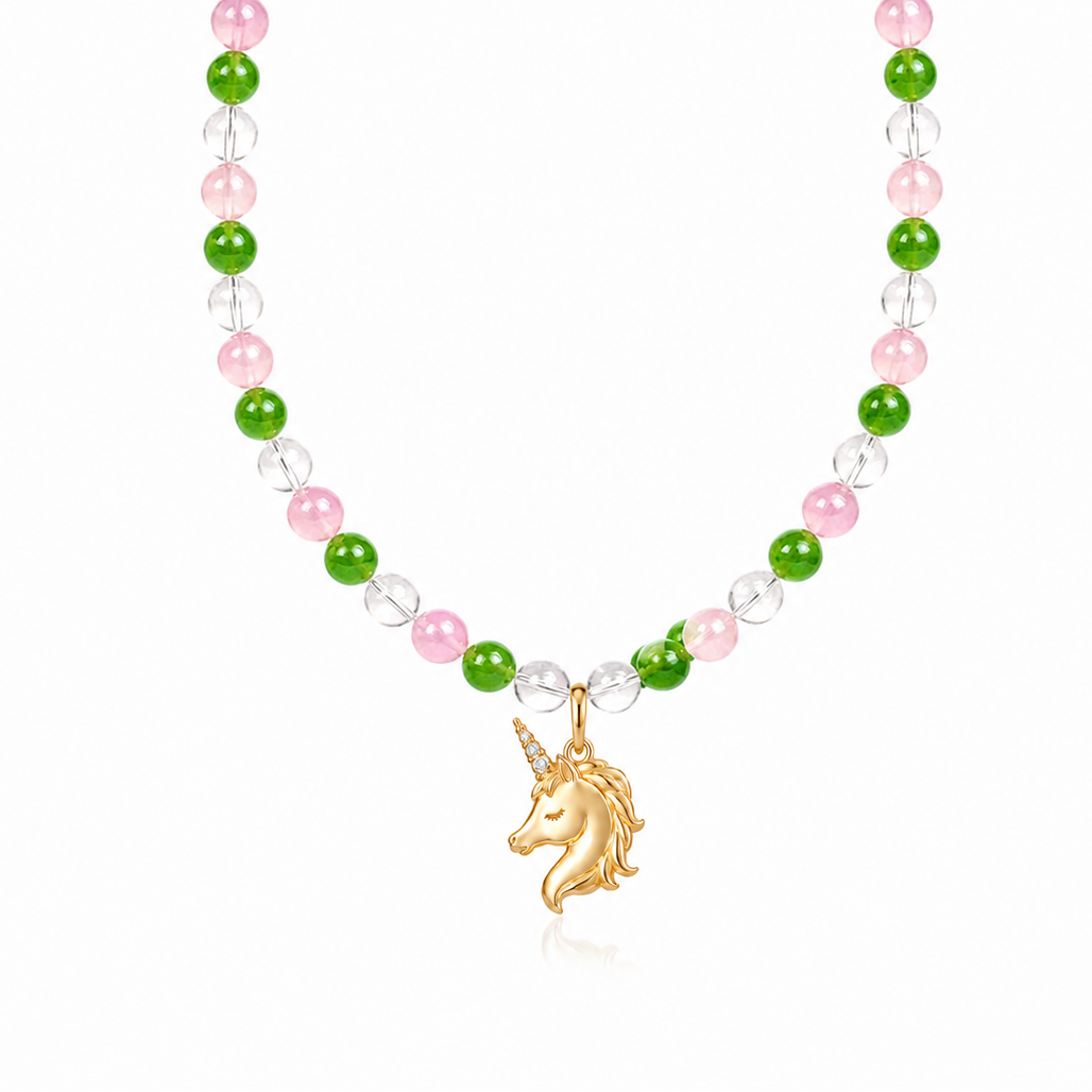 Secret Garden Rose Quartz & Crystal Beaded Necklace