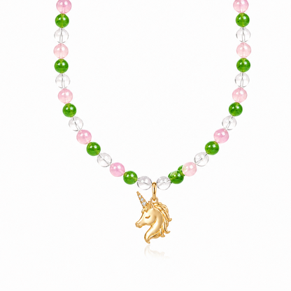 Secret Garden Rose Quartz & Crystal Beaded Necklace