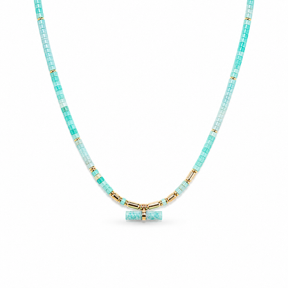 Hebe Amazonite T-Bar Necklace