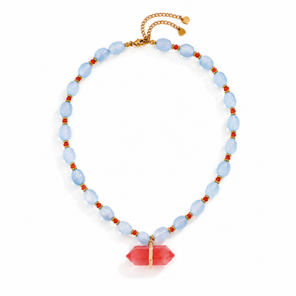 Avalon Watermelon Quartz Beaded Necklace