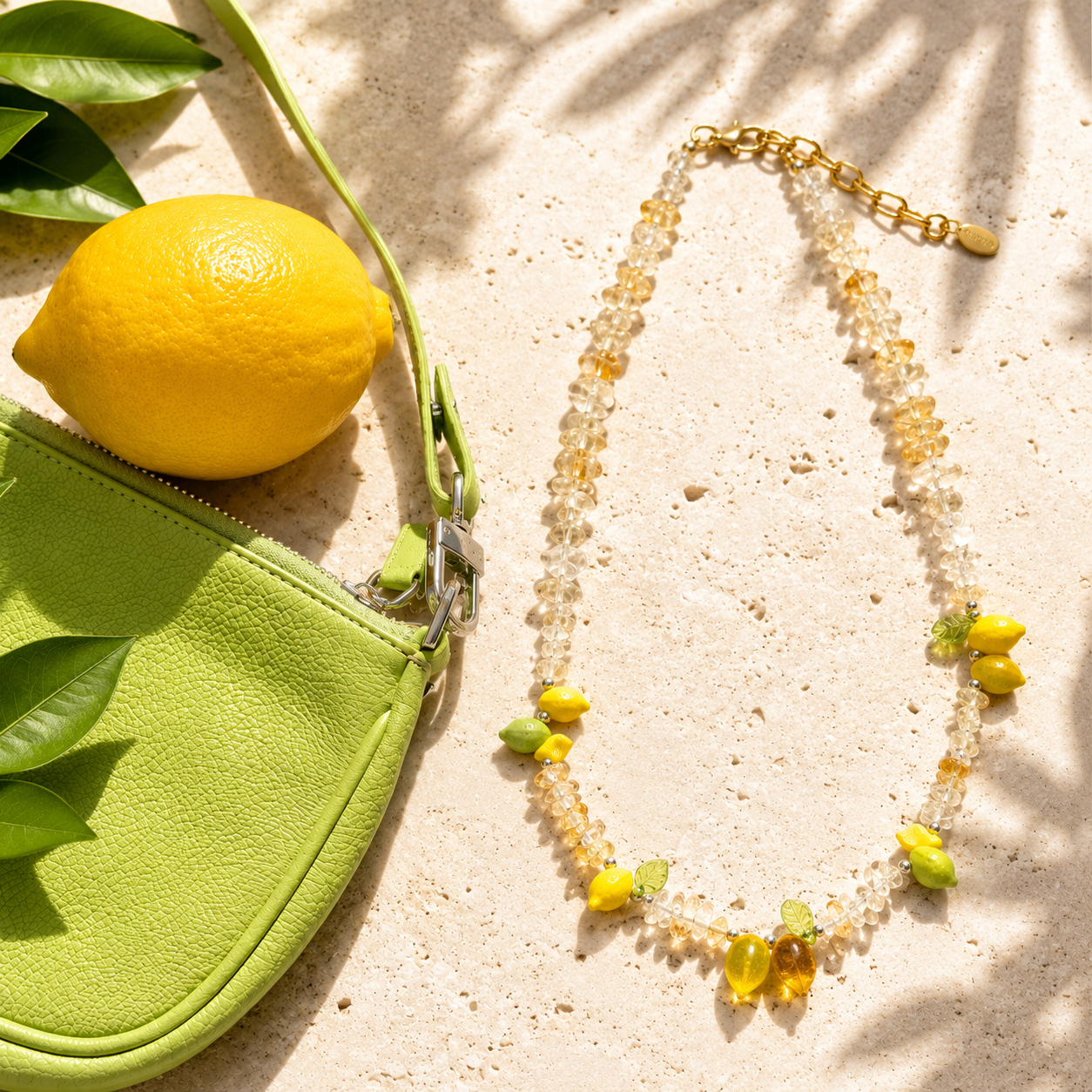 Amalfi Limoncello Beaded Citrine Necklace