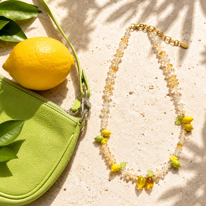 Amalfi Limoncello Beaded Citrine Necklace