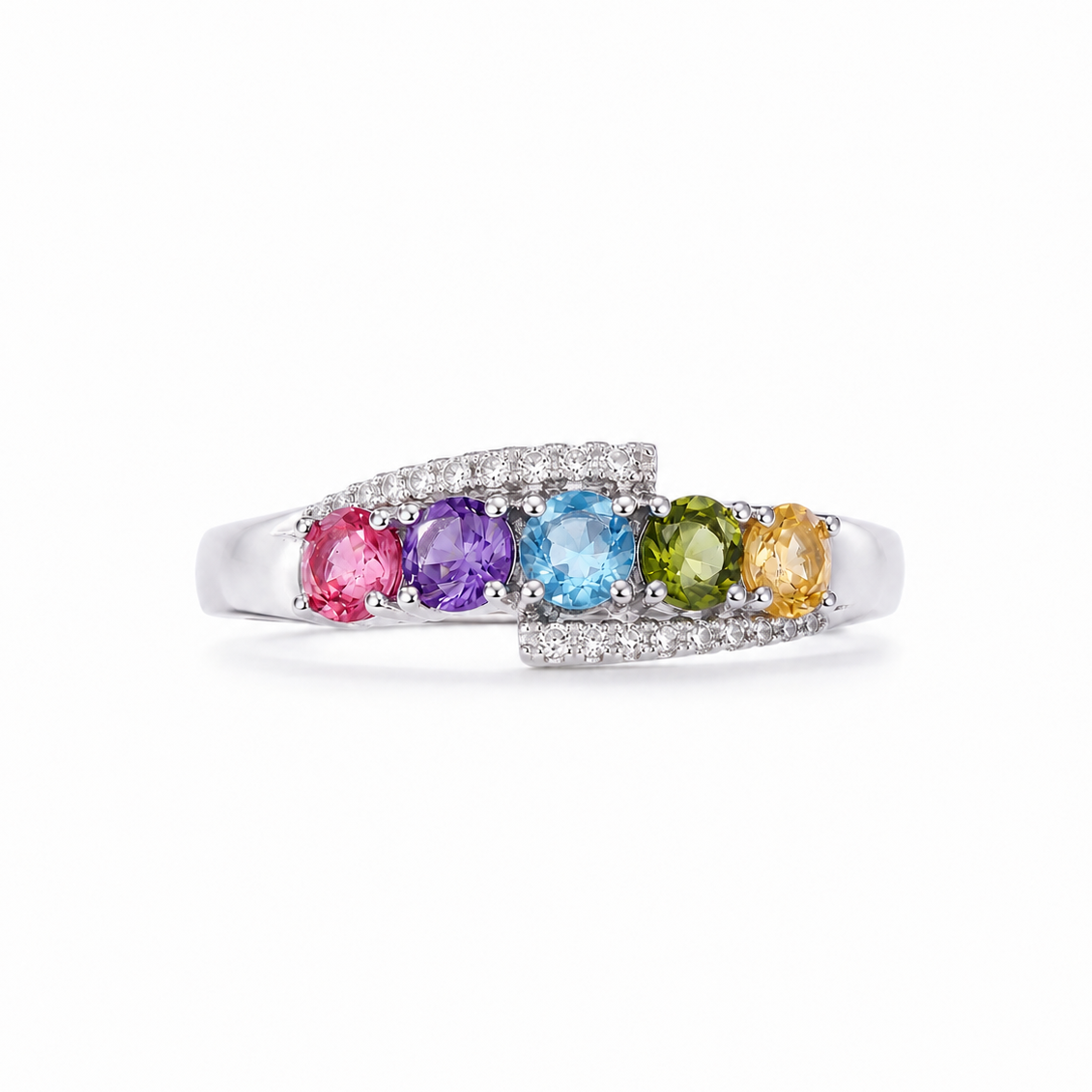 Pocket Rainbow Tourmaline Gemstone Ring