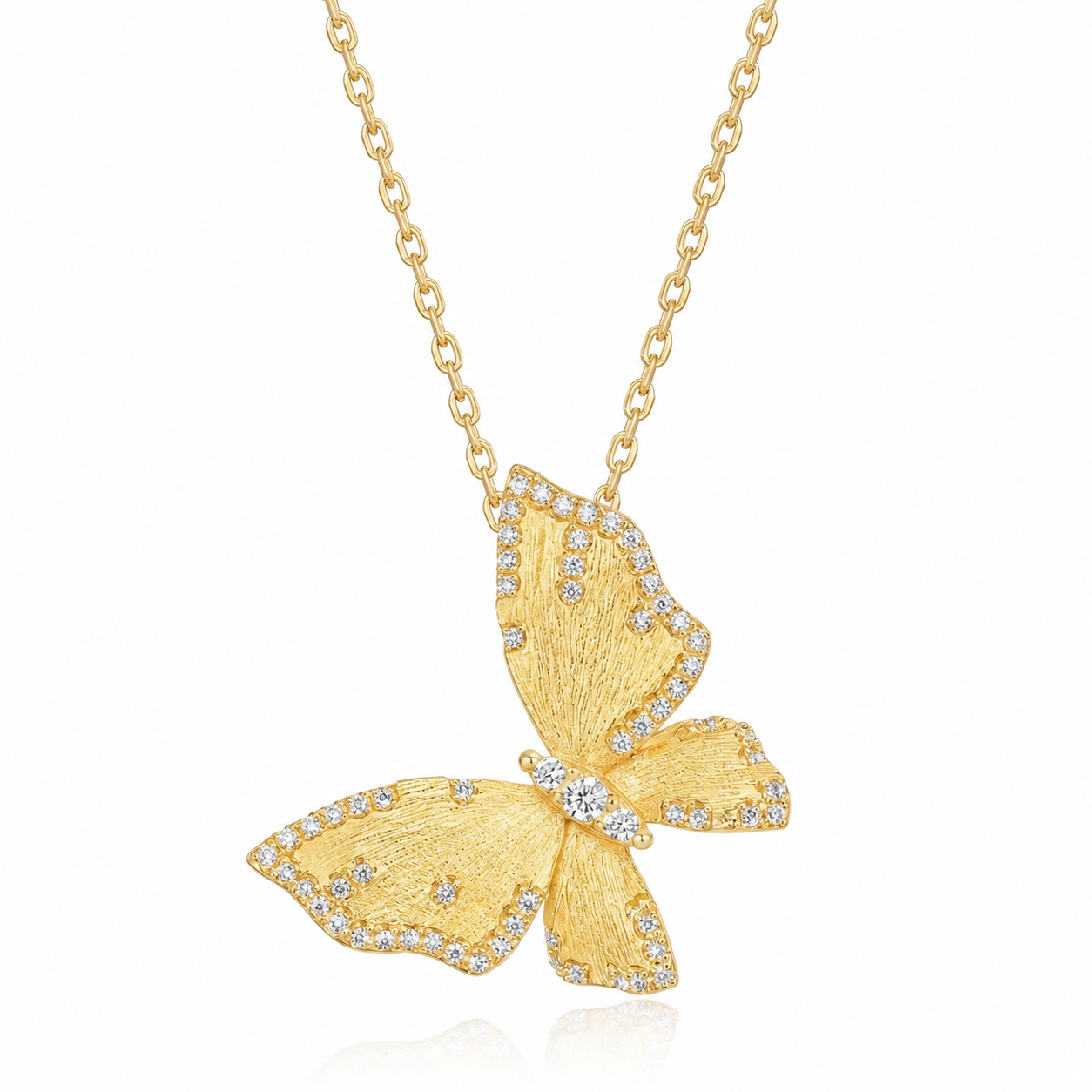 Butterfly Reverie Gold Vermeil Necklace and Ring Jewelry Set