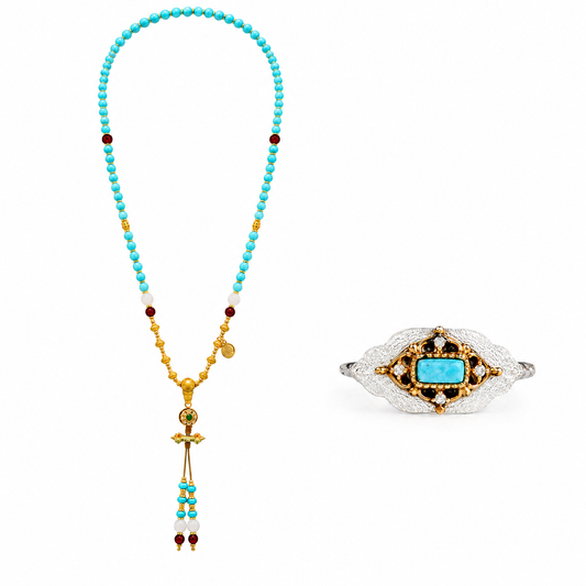 Dakini Turquoise Necklace & Ring Set