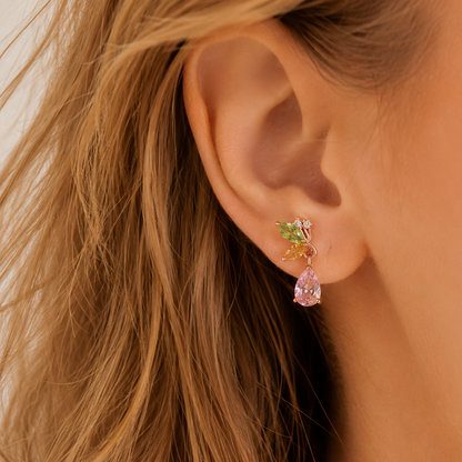 Fairy Wings Tourmaline Gemstone Stud Earrings