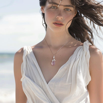 Kundalini Snake Rose Quartz Necklace - ORMIRO