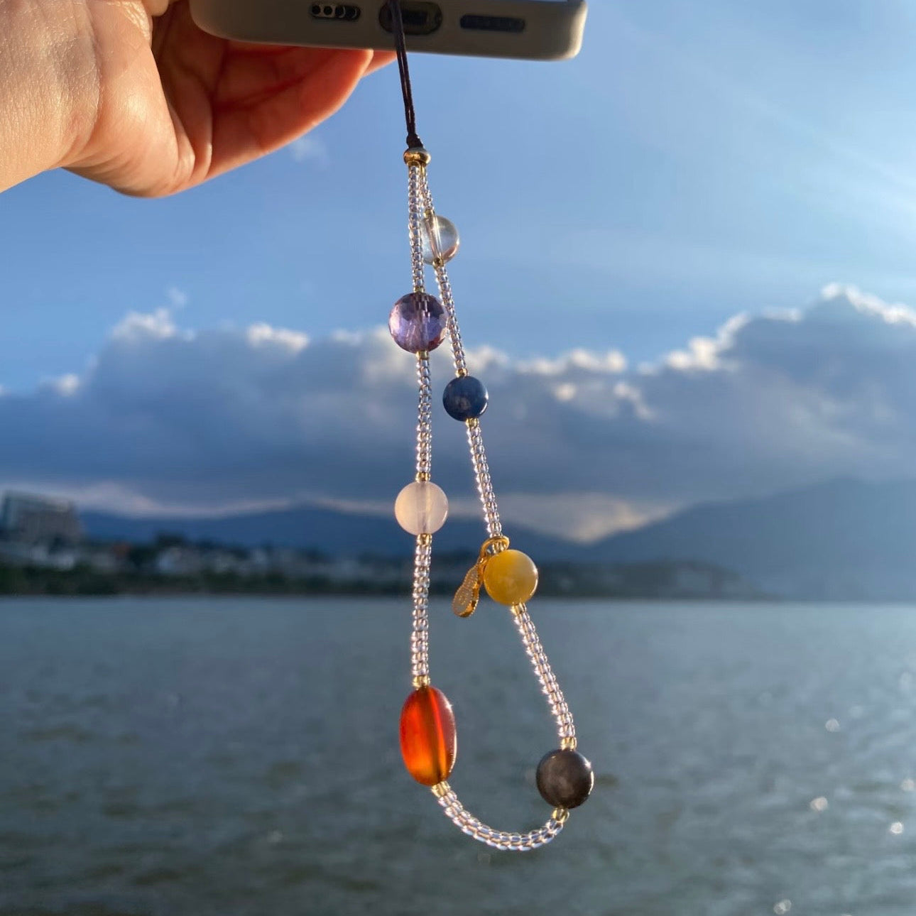 Seven Chakras Multi-Gemstone Crystal Phone Strap