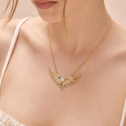 Winged Heart Gold Vermeil Necklace