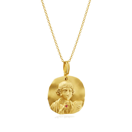 Sappho The Poetess Medallion Necklace