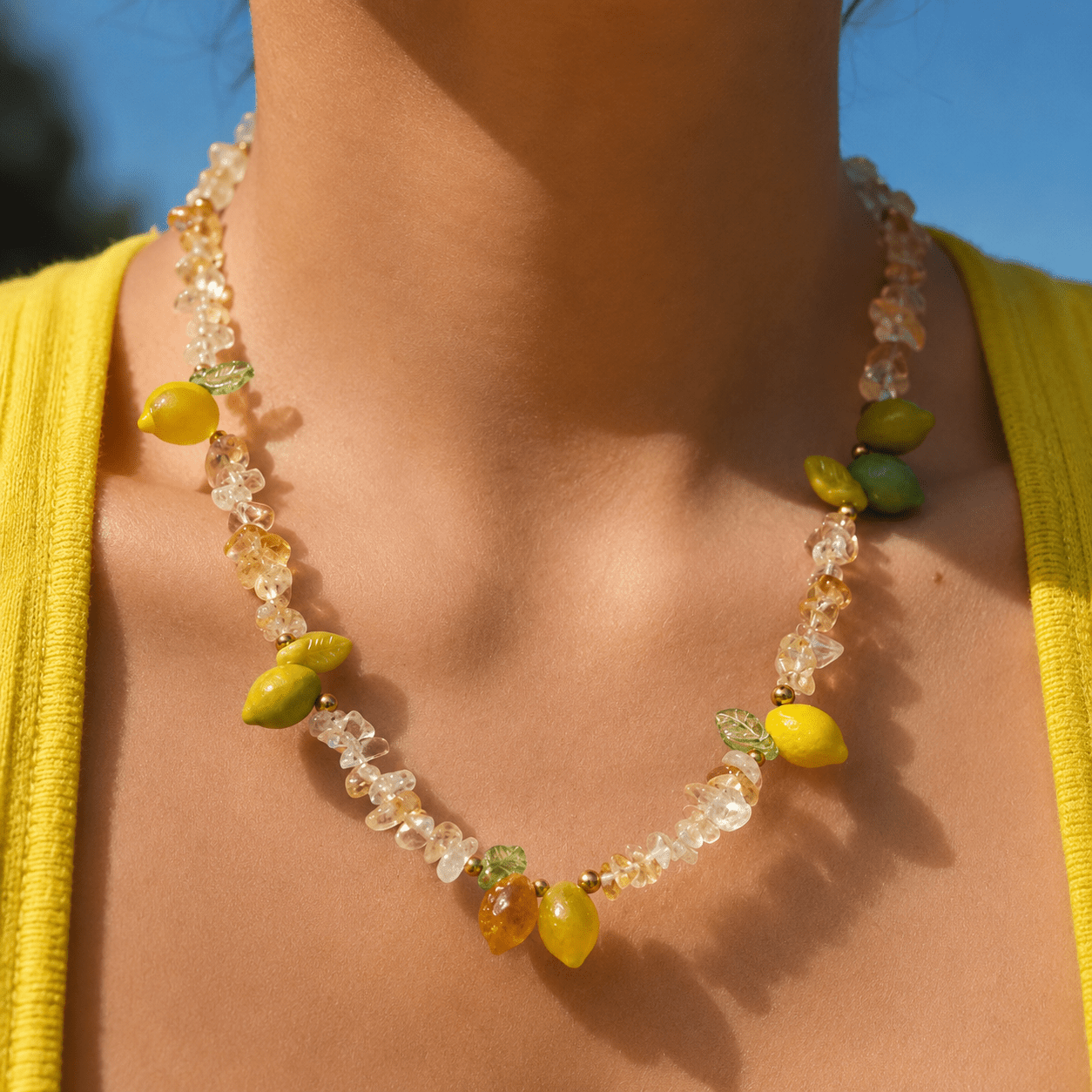 Amalfi Limoncello Beaded Citrine Necklace - ORMIRO