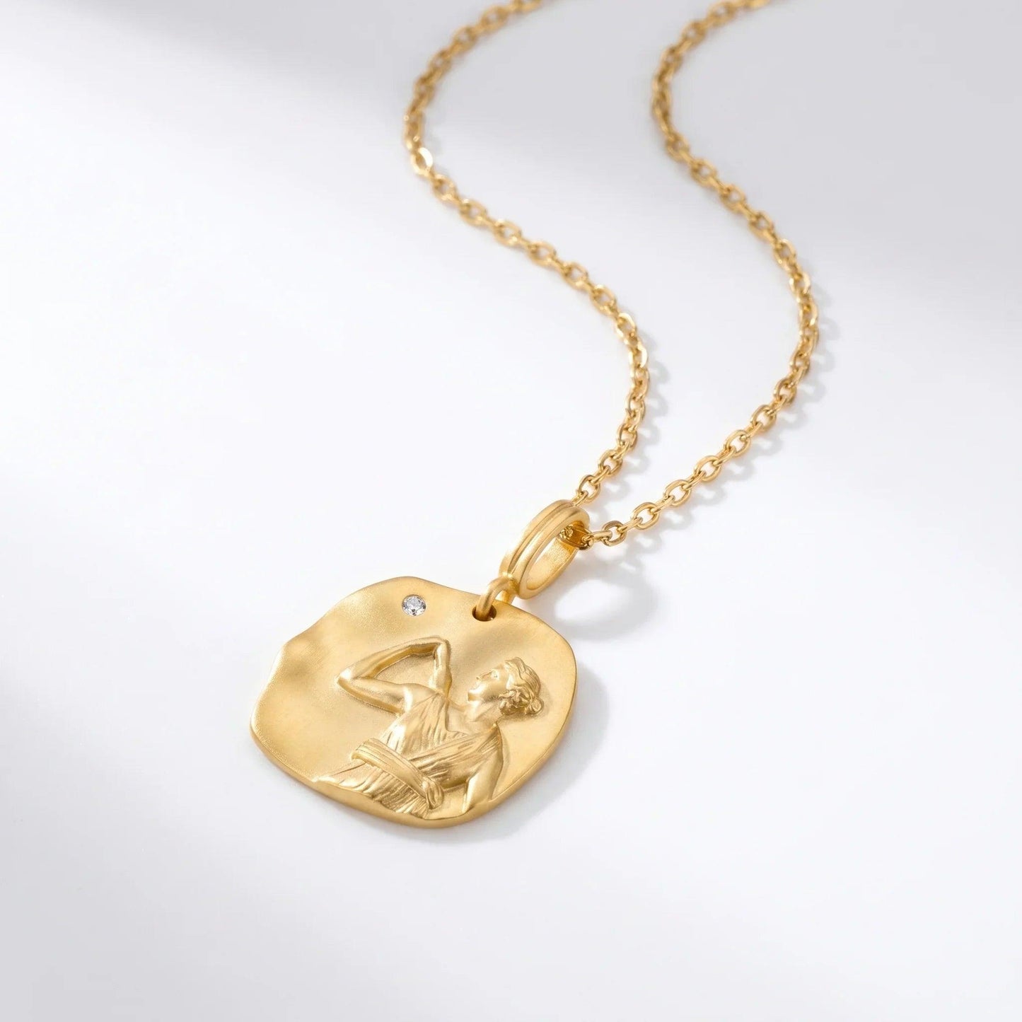 Artemis the Huntress Gold Vermeil Coin Necklace - ORMIRO
