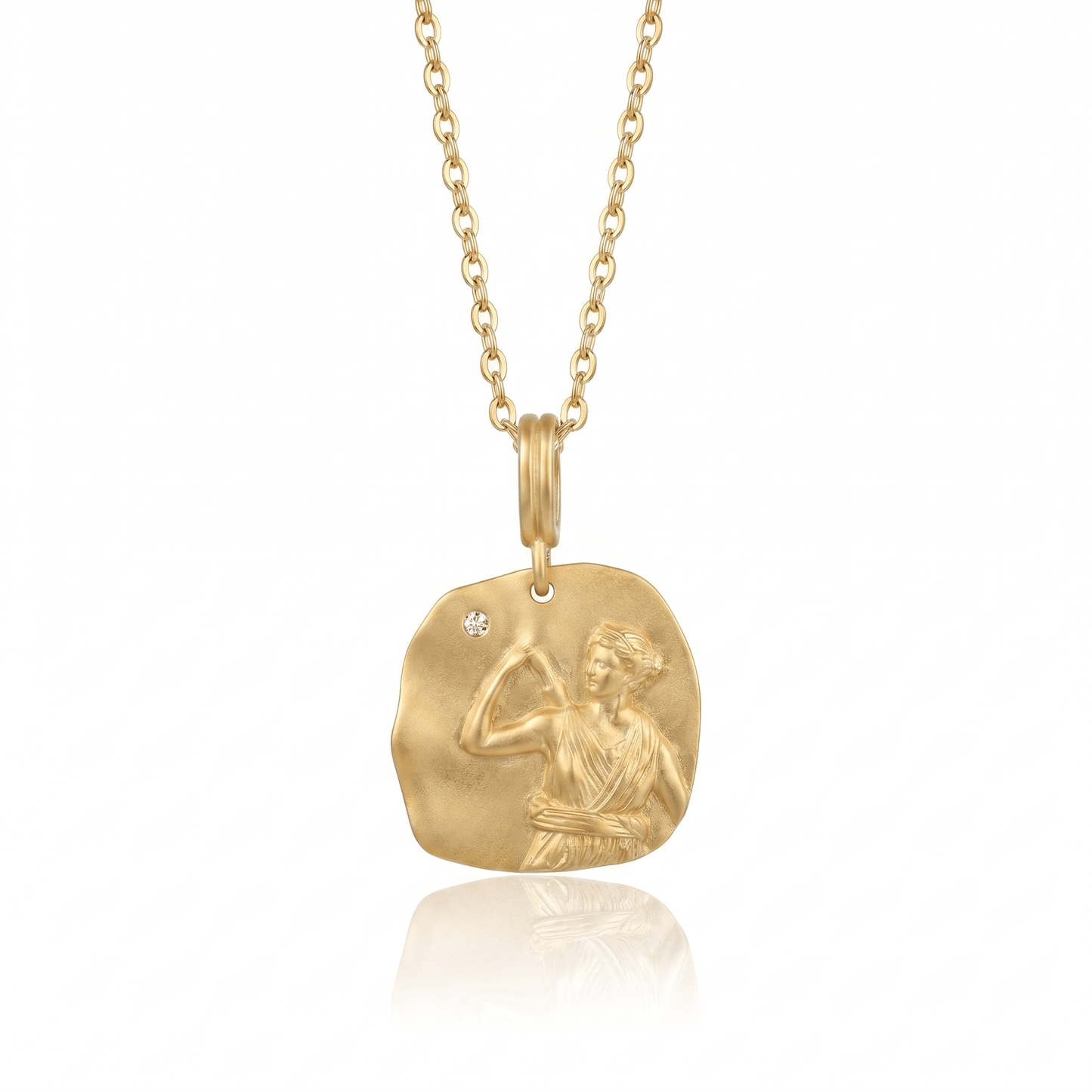 Artemis the Huntress Gold Vermeil Coin Necklace - ORMIRO
