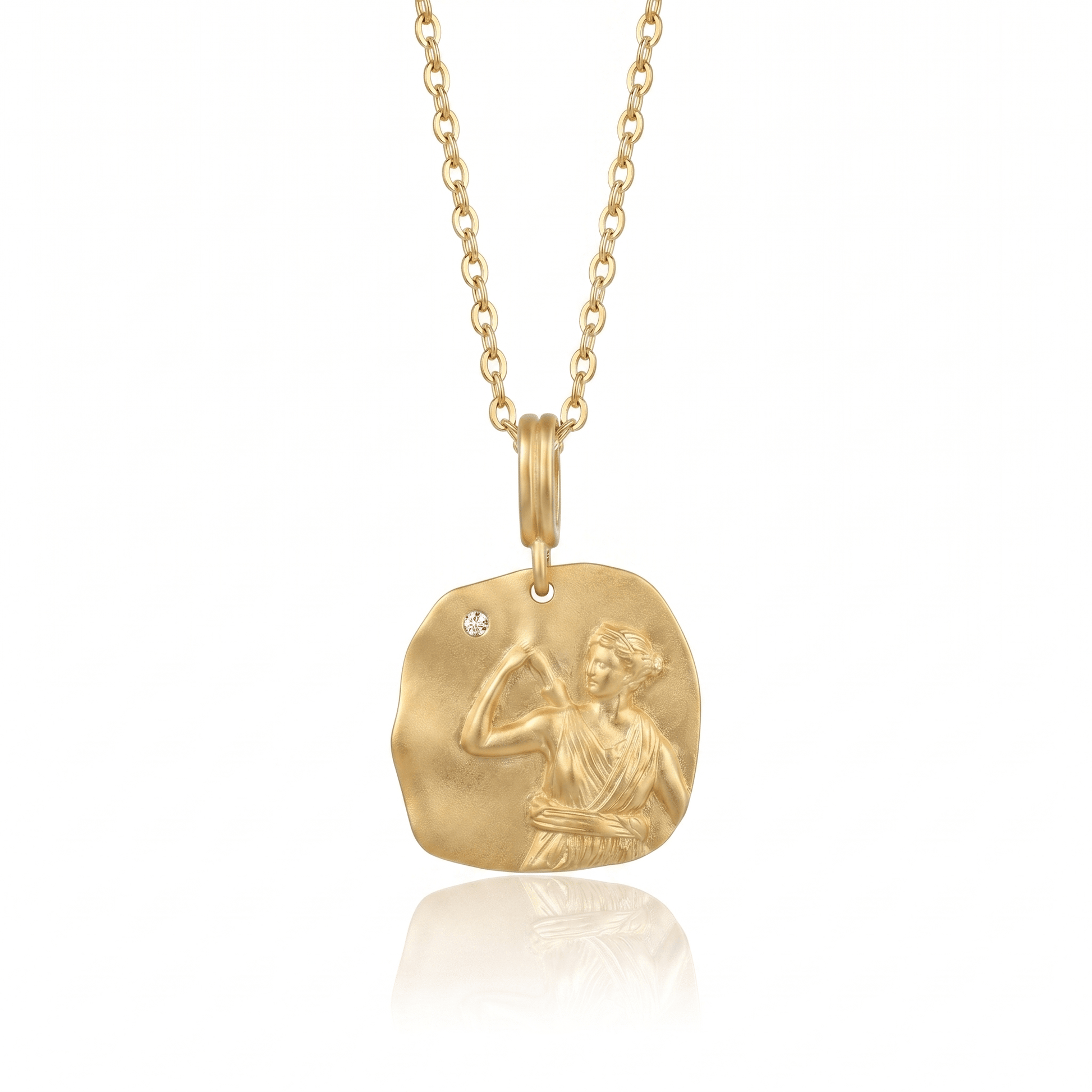 Artemis the Huntress Gold Vermeil Coin Necklace - ORMIRO