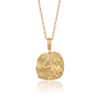 Artemis the Huntress Gold Vermeil Coin Necklace - ORMIRO