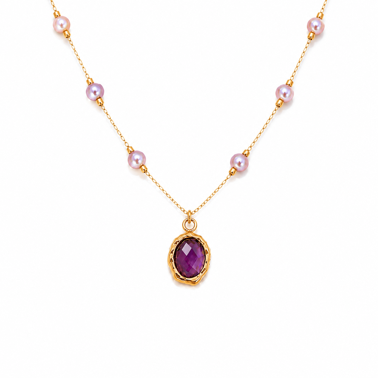 Asteria Amethyst & Pearl Necklace - ORMIRO