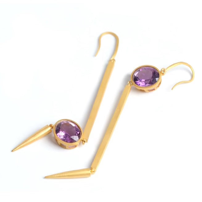 Balance Amethyst Earrings - ORMIRO