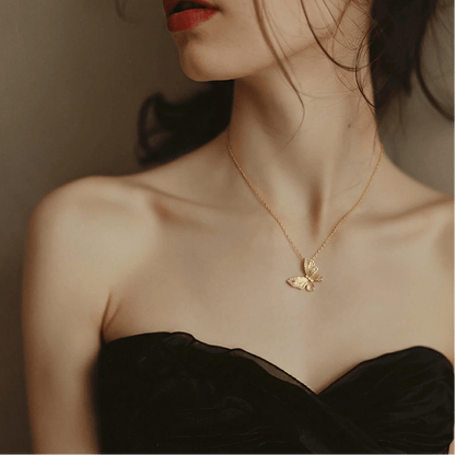 Butterfly Reverie Gold Vermeil Necklace - ORMIRO