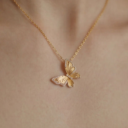 Butterfly Reverie Gold Vermeil Necklace - ORMIRO